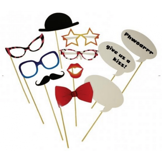 Photo Booth Props Fancy Dress Accessories (12pcs)